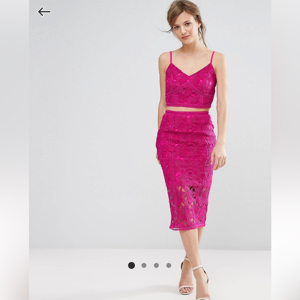New Look Lace midi skirt & crop top